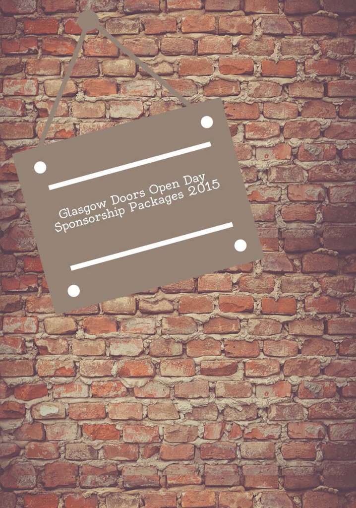 Glasgow Doors Open Day 2015 Sponsorship Packages Front Cover